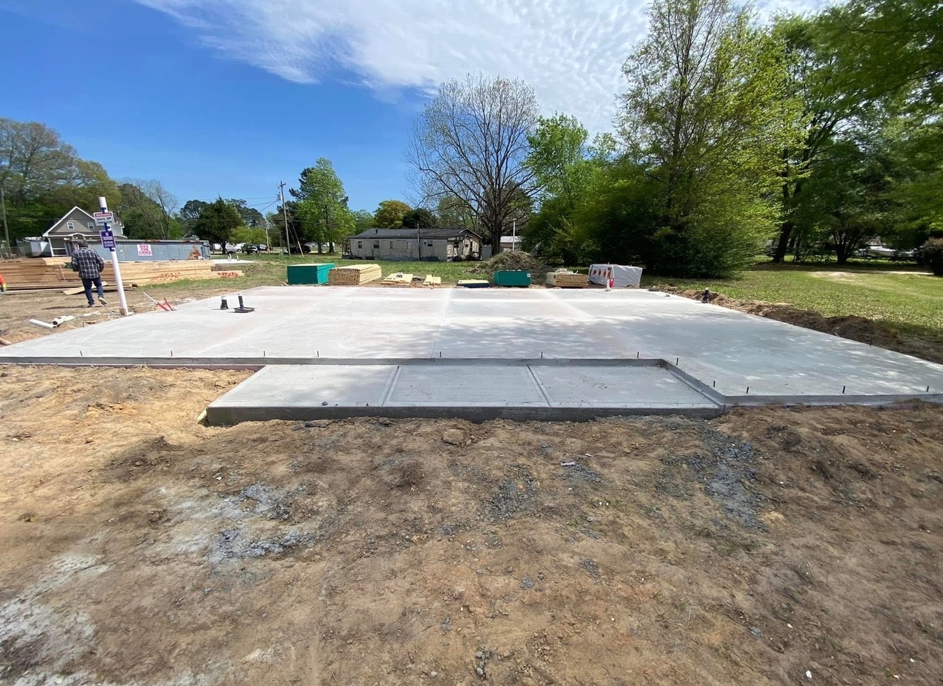 Concrete foundation slab