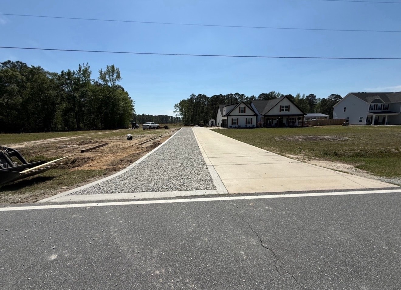 New driveway construction