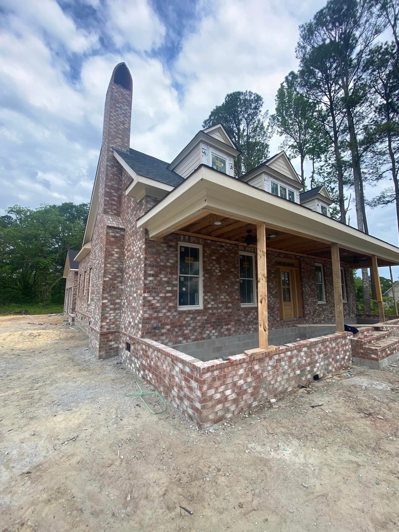 Brick house under construction