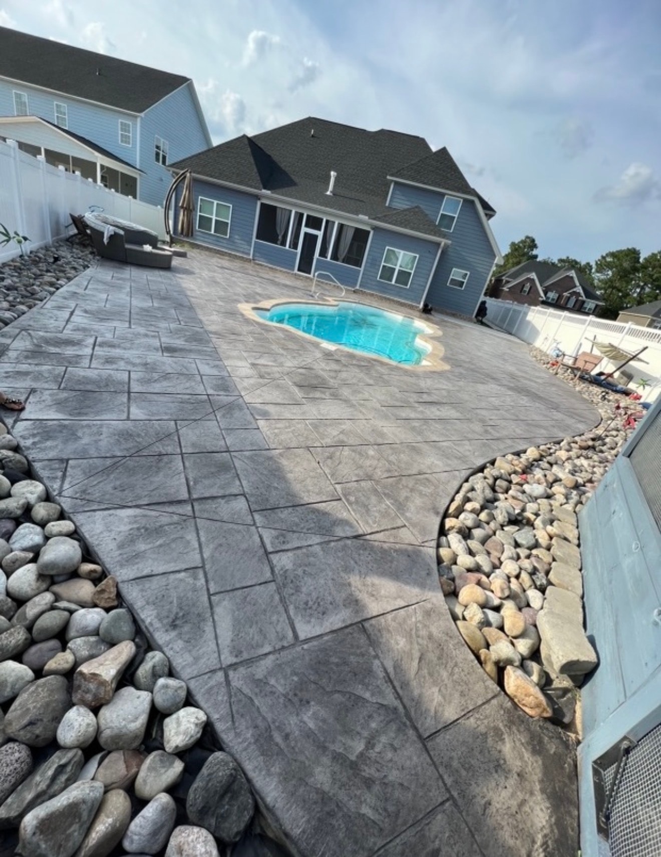 Backyard pool and patio